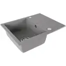 Гранитная кухонная мойка REA NORTH GREY серая (ZLE-00128)