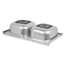 Кухонная мойка с двумя чашами Lidz 5080 0,8 мм Decor (LIDZ5080DEC08)
