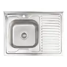 Кухонная мойка Lidz 6080-L 0,8 мм Decor (LIDZ6080LDEC08)