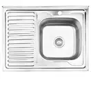 Кухонная мойка Lidz 6080-R 0,8 мм Decor (LIDZ6080RDEC08)