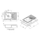 Кухонная мойка Lidz 7848 0,8 мм Micro Decor (LIDZ7848MDEC)