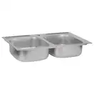 Кухонная мойка с двумя чашами Lidz 7948 0,8 мм Micro Decor (LIDZ7948MDEC08)