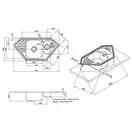 Кухонная мойка Lidz 9550-C Decor 0,8 мм (LIDZ9550СEC08)