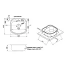 Кухонная мойка Qtap 4947 0,8 мм Micro Decor (QT4947MICDEC08) (QT4947MICDEC08) фото 2 Aquada.com.ua