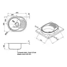 Кухонная мойка Qtap 5745 0,8 мм Satin (QT5745SAT08)