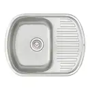 Кухонная мойка Qtap 6349 0,8 мм Satin (QT6349SAT08) (QT6349SAT08) фото 1 Aquada.com.ua