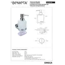 104109182 Omega мильниця настінна з магнітним тримачем, невелике скло Bemeta Чехія (104109182)