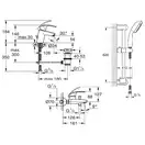 Набір змішувачів для ванни 3 в 1 Eurosmart (123238), Grohe