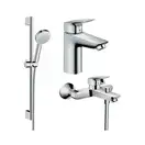 Набір змішувачів для ванни Hansgrohe Eco Logis 100 (71104 + 7140 + 26651400), хром (20200001)