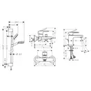 HANSGROHE Vernis Blend 100 Набір змішувачів, хром (71551111)