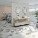 Плитка керамогранітна Hexagono Igneus Cemento 230x266x9 Vives (46FI)
