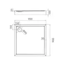 піддон Omnires Camden 80x80 (CAMDEN80/KBP)