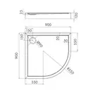 піддон Omnires Camden 90x90 (CAMDEN90/OBP)