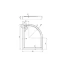 піддон Omnires Riverside 90x80 (Riverside80/90/LBP) (RIVERSIDE80/90/LBP)