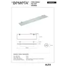 102402242 Alfa Поличка скляна Bemeta Чехія (102402242)