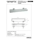 Поличка скляна Beta (132102212), Bemeta