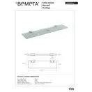 135002352 VIA: Поличка скляна 500 мм Laufen Bemeta Чехія (135002352)