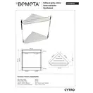 146208202 CYTRO: Подвійна поличка для мила кутова, нержавіючий блиск 240*350*240 Bemeta Чехія (146208202)