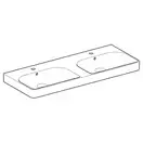 Двойная раковина Geberit Smyle Square 120 х 48 х h16,5 см (500.223.01.1) фото 2 Aquada.com.ua