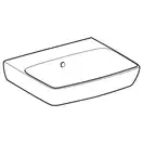 Маленькая (мини) раковина Geberit Selnova Square 50 х 42 см, без отверстия под смеситель (500.301.01.1)