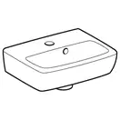 Маленькая (мини) раковина Geberit Selnova Square 36 х 28 см, с 1 отверстием под смеситель (500.316.01.1)