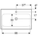 Geberit iCon Light Раковина накладна, альпійський білий (501.848.JT.1)