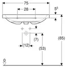 Geberit iCon Light Раковина накладна, альпійський білий (501.848.JT.1)