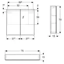 Раковина Geberit One 75 х 48 см  505.004.00.1