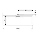 Раковина Geberit One 120 х 48 см 505.048.00.1