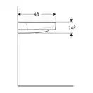 Geberit One Раковина 120х48 см, біла глянцева (505.049.00.1)
