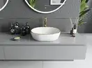 Умывальник (раковина) MEXEN VIKI WHITE GOLD EDGE накладной (MEX-21054805)