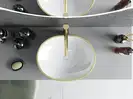 Умывальник (раковина) MEXEN VIKI WHITE GOLD EDGE накладной (MEX-21054805)