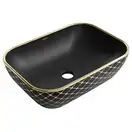 Умывальник (раковина) MEXEN RITA BLACK DIAMOND GOLD накладной (MEX-21084579)