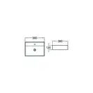 Умывальник (раковина) MEXEN BLANCA 56 WHITE накладной подвесной (MEX-21105600)