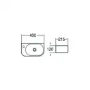 Mexen Viera 40 Умивальник, чорний матовий (MEX-21274085R)