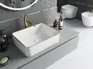 Умывальник (раковина) MEXEN CATIA WHITE GOLD EDGE накладной (MEX-21314805)