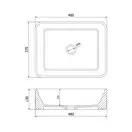 Умывальник (раковина) MEXEN CATIA WHITE GOLD EDGE накладной (MEX-21314805)