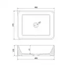 Умывальник (раковина) MEXEN CATIA WHITE GOLD накладной (MEX-21314806)