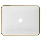 Умывальник (раковина) MEXEN CATIA WHITE DIAMOND GOLD накладной (MEX-21314809)