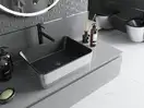 Умывальник (раковина) MEXEN CATIA BLACK SILVER накладной с узором (MEX-21314872)