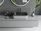 Умывальник (раковина) MEXEN CATIA BLACK SILVER накладной с узором (MEX-21314872)