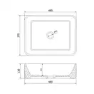 Умывальник (раковина) MEXEN CATIA BLACK SILVER накладной (MEX-21314874)