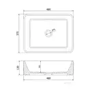 Умывальник (раковина) MEXEN CATIA BLACK GOLD EDGE накладной (MEX-21314875)