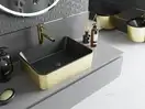 Умывальник (раковина) MEXEN CATIA BLACK GOLD BRUSHED накладной (MEX-21314877)