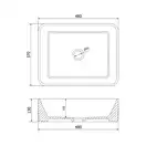 Умывальник (раковина) MEXEN CATIA BLACK GOLD BRUSHED накладной (MEX-21314877)