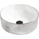 Умывальник (раковина) MEXEN CLARISA SILVER WHITE с узором накладной (MEX-22074154)