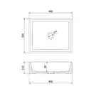 Умывальник (раковина) MEXEN GOYA 40 BLACK MAT накладной (MEX-22184085)
