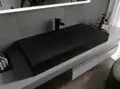 Умывальник (раковина) MEXEN POLI 100 BLACK MATT 1/O накладной подвесной (MEX-23021071)