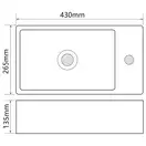 Mixxus Premium QUADRO-1201-L Раковина, біла (MP6505)
