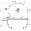 Mixxus Premium DIVERSE-1201-R Раковина, біла (MP6506)